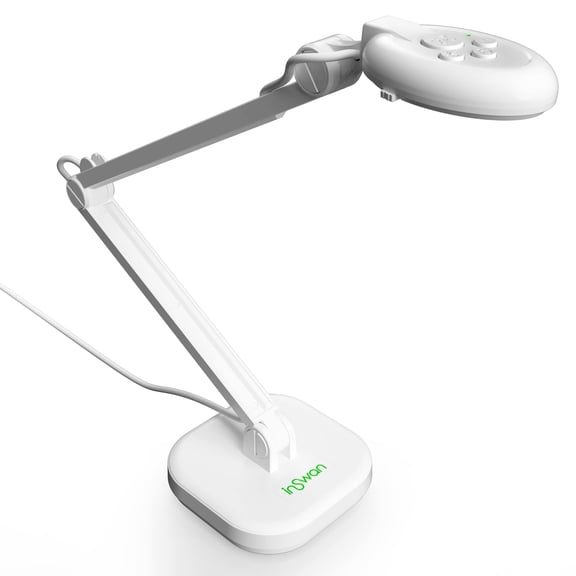 INSWAN INS2 4K USB Document Camera  13MP, Dual AutoFocus, LED Light and Microphone, Plug & Play, Mac, Windows, iPad, Chromebook, A3 Capture  Ideal for Teachers and Classrooms