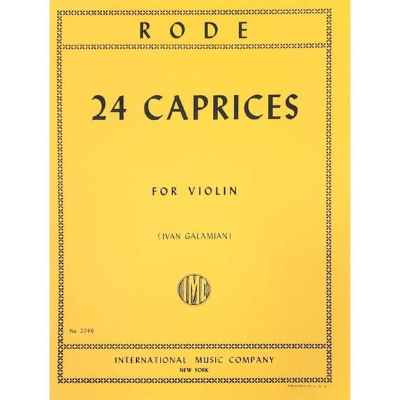 INT2066 - Rode - 24 Caprices For Violin