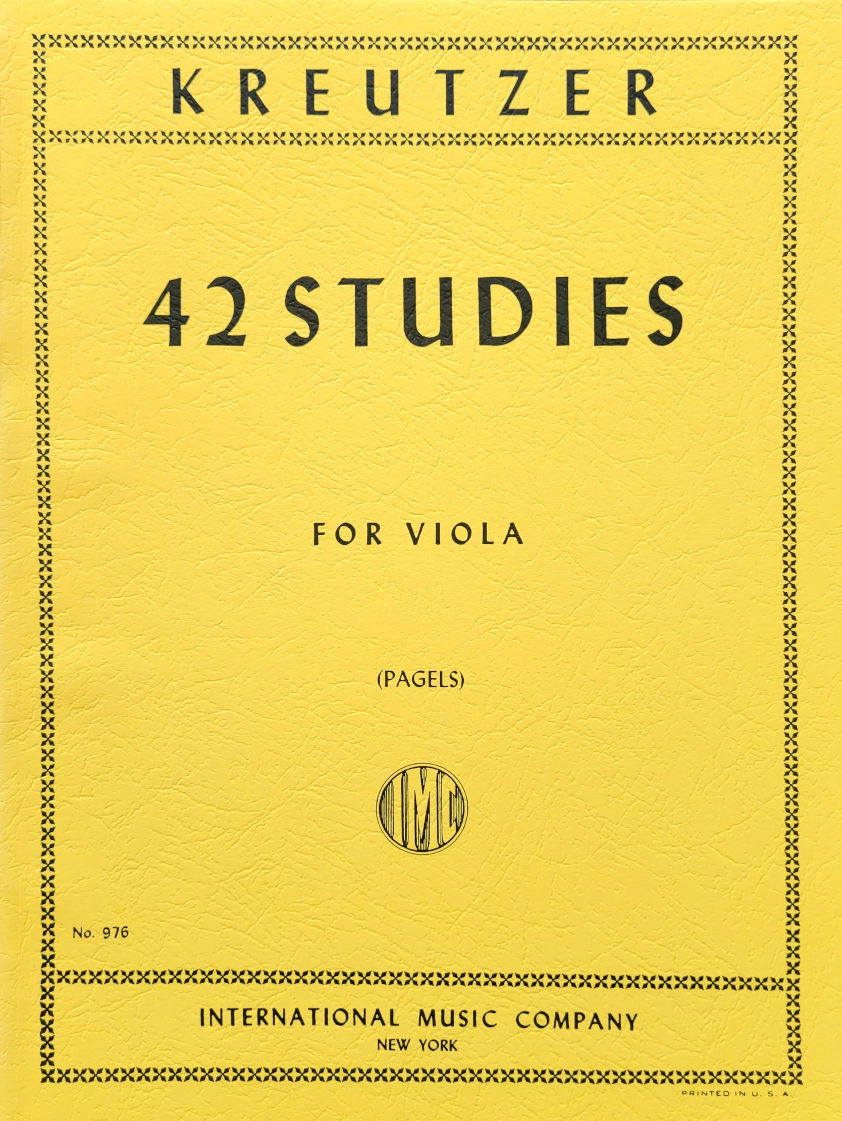 INT976 - Kreutzer - 42 Studies For Viola