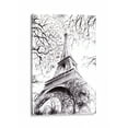 thumbnail image 1 of INTALENCE ART Eiffel Tower Picture Wall Art Decor, 12x18in Paris France Tower Canvas Print. Modern Black and White Home and Office Decor. Living Room, Bathroom, Bedroom Poster Decoration. Easy to Hang, 1 of 8