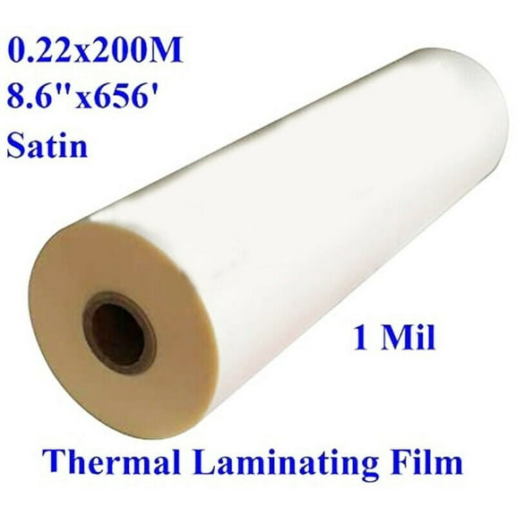 INTBUYING 1 Roll 12.5" X656' (0.32x200M) Matt Satin Roll Thermal Laminating Film for Paper and Photo