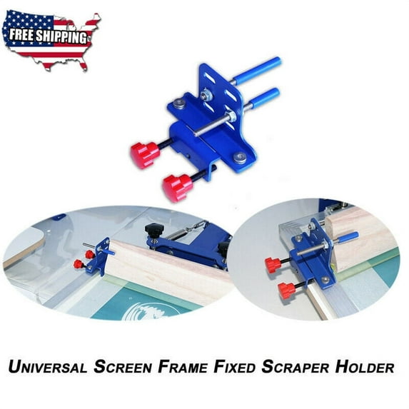 INTBUYING 1 pc Screen Printing Clamp Squeegee Holder on Frame Manual Press Tool Universal Screen Frame Fixed Scraper Holder