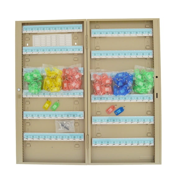 INTBUYING 100 Position Keys Safe Wall Mount Holder Cabinet Storage Hooks Lock Box Adjustable Key Organizer