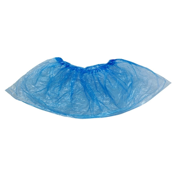 INTBUYING 100pcs Disposable PE Shoe Covers Plastic Waterproof Boot Covers for Carpet Floor Protection