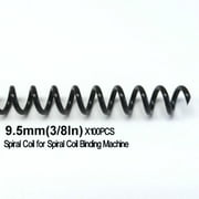 INTBUYING 100pcs Plastic Spiral Coil Supply for Binder Machine (3/8inch)