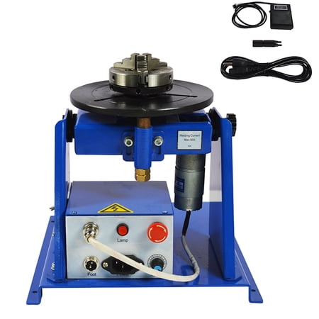 INTBUYING 10KG Rotary Welding Positioner with 80mm Chuck Turntable Table 0-90°