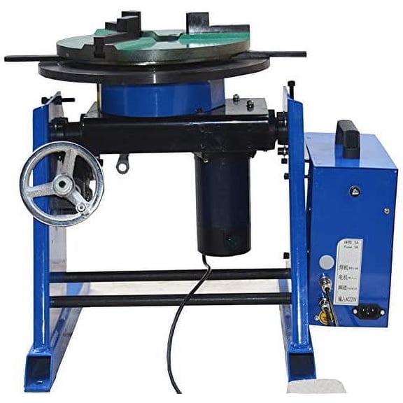 INTBUYING 110V Machine 30KG Duty Welding Positioner Turntable Timing Positioning Machine Equipment with 200mm Chuck