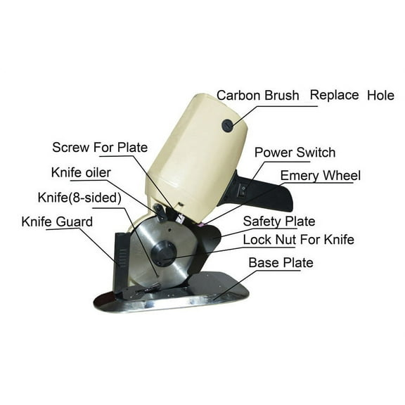 INTBUYING 110mm 4.3" Blade Electric Cloth Fabric Sew Cutter Machine Scissors 170800