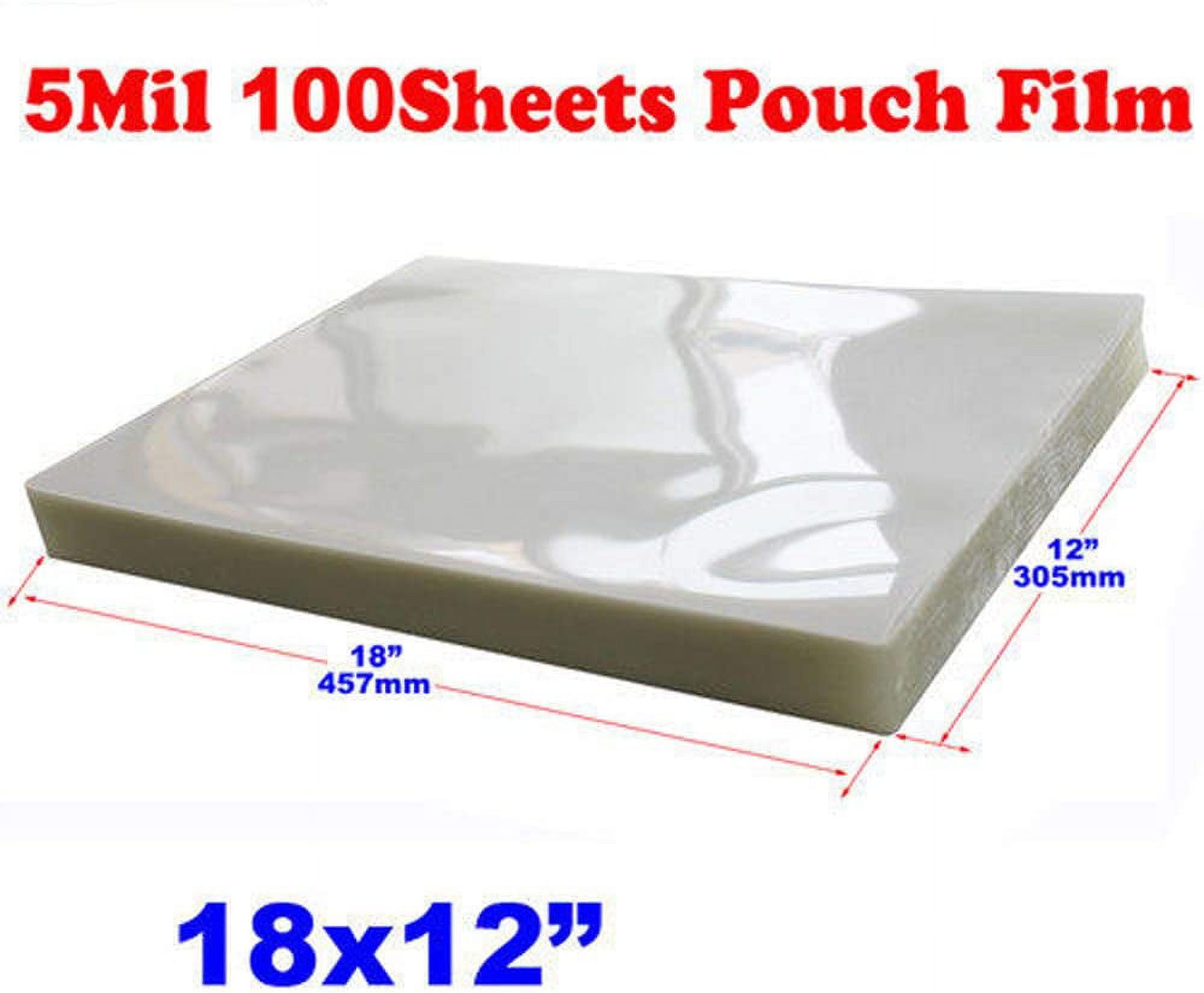 INTBUYING 12*18inch PVC Photo Clear Thermal Laminating Pouch Film 100 Sheets/Pack