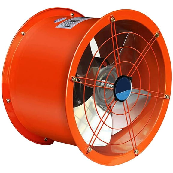 INTBUYING 12" Axial Fan Cylinder Pipe Fan for Dusting Ventilating 220V 150W 2350m³/H