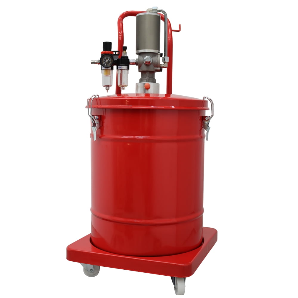 INTBUYING 10 Gallon Grease Pump Air Pneumatic Compressed Gun Injector High Pressure Lubricator
