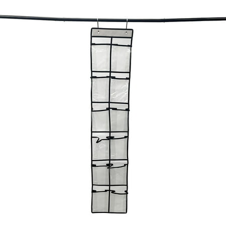 INTBUYING 12 Pocket over the Door Shoe Organizer Rack Hanging Storage Fabric