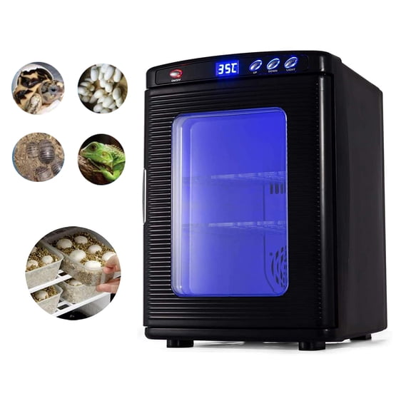INTBUYING 12V/110V Electric Incubator Digital Reptile Incubator Cooling Heating Brooder 2 Layers