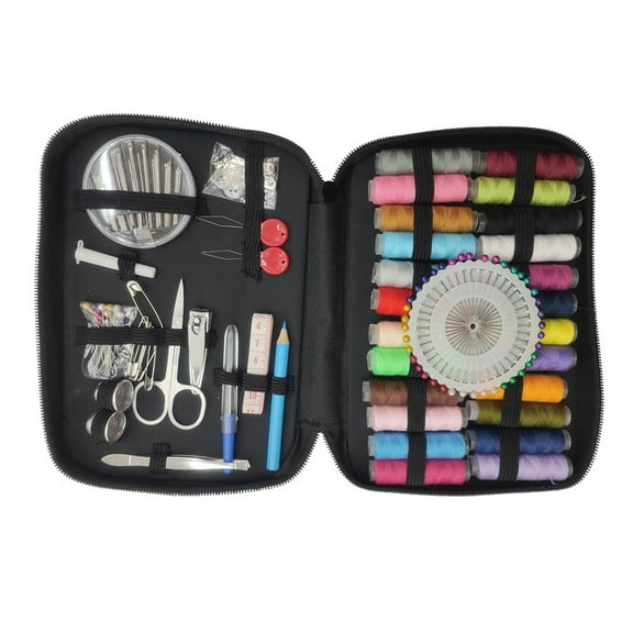 INTBUYING 130pcs Sewing Kit with Sewing Supplies for Adults Home Travel Emergency
