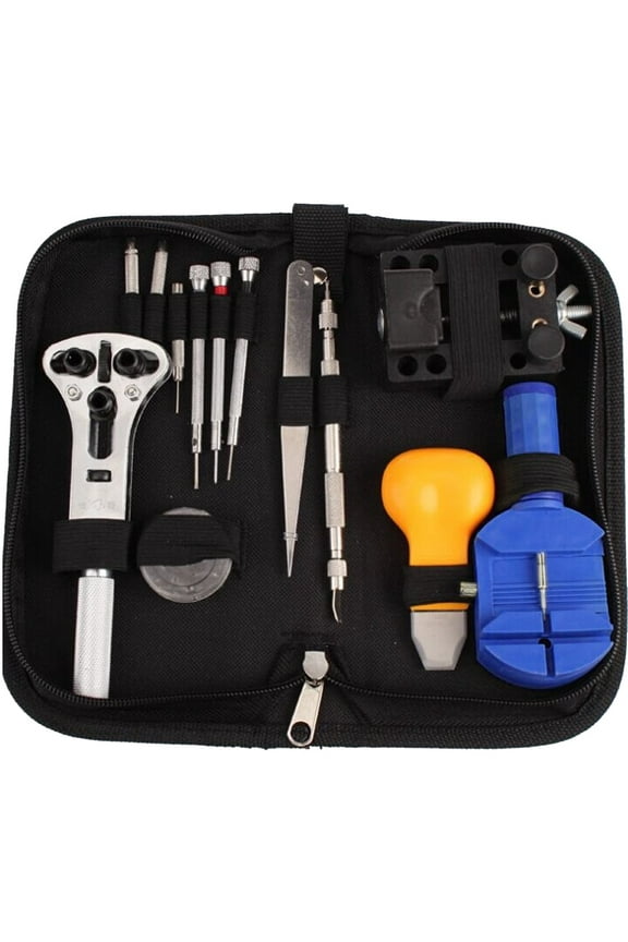 13PCS Watch Repair Tool Set with Black Carrying Case