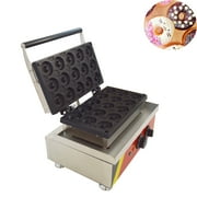 INTBUYING 15pcs Electric Donut Maker Commercial Doughnut Baker Machine Nonstick