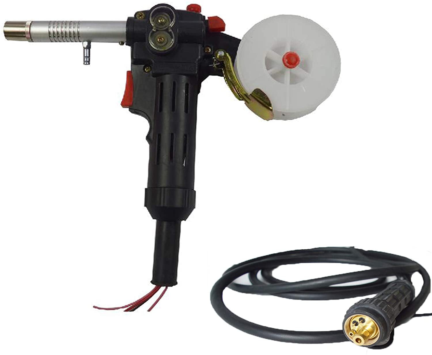 INTBUYING 16Ft Welder Spool Gun Wire Cable Mig Welding Gun Wire Feed Aluminum Steel with Euro