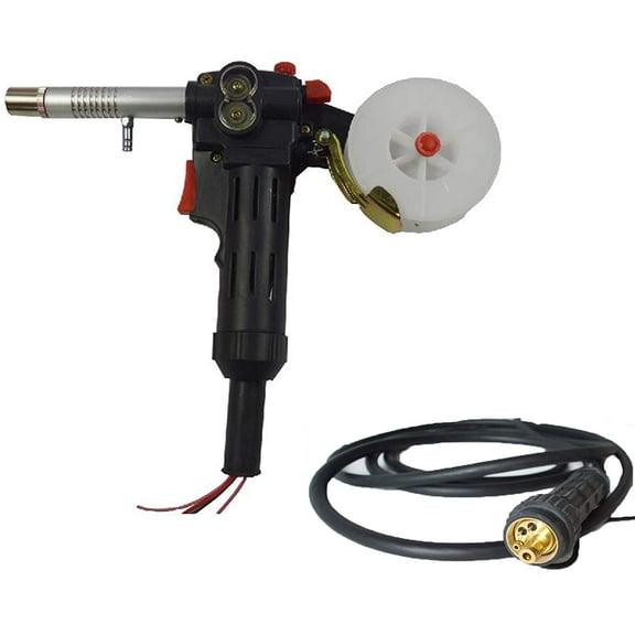 INTBUYING 16Ft Welder Spool Gun Wire Cable Mig Welding Gun Wire Feed Aluminum Steel with Euro Adpator