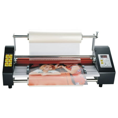 INTBUYING 17.3inch Hot Cold Roll Laminating Machine Electric A2 Digital Display Roll Lamina-tor 110V