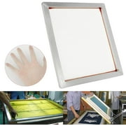 INTBUYING 1pc 16x20 Aluminum Screen Printing Frame Stretched Mesh Frame with 80m 32T Silk Screen DIY Press Tool