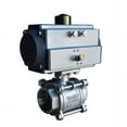 thumbnail image 1 of INTBUYING 2" Pneumatic Actuated Ball Valve Single Acting Globe Threaded Stainless Steel, 1 of 8