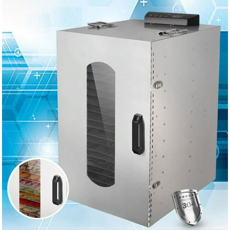 INTBUYING 20 Layers Commercial Food Dehydrator Dryer 304SS Air Dry Machine Fruit Vegetable