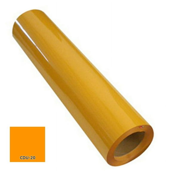 INTBUYING 20inch*1Yard Gold Yellow PU Vinyl Film for T-Shirts Heat Press Transfer HTV Cutting Plotter Craft