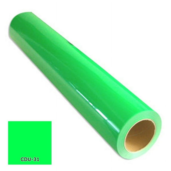 INTBUYING 20inch*1Yard PU Vinyl Film for T-Shirts Heat Press Transfer HTV Cutting Plotter Craft (Neon Green)