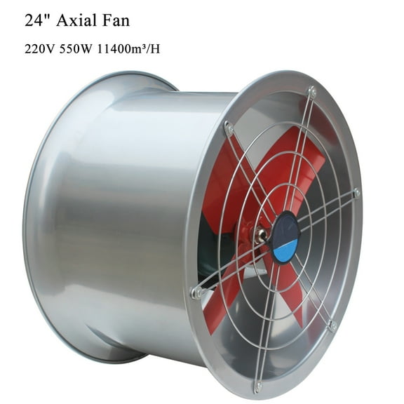 INTBUYING 24" Axial Fan Cylinder Pipe Fan for Dusting Ventilating 220V 550W 11400m³/H