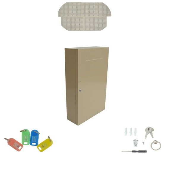 INTBUYING 240 Keys Safe Wall Mount Holder Cabinet Storage Hooks Lock Box Key Lock Box Organization