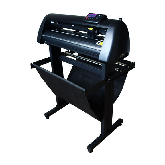 INTBUYING 24in Vinyl Cutter Plotter LCD Screen Max. Paper Width 720mm Automatic Edge Inspection
