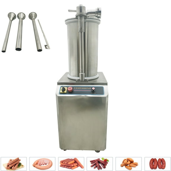 INTBUYING 26L Hydraulic Auto Sausage Filling Machine with 3 Stuffing Nozzles
