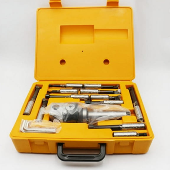 INTBUYING 3" Boring Head R8 Shank Handle Borer 12pcs Carbide Tipped Boring Bar Tool Kit Set Combo