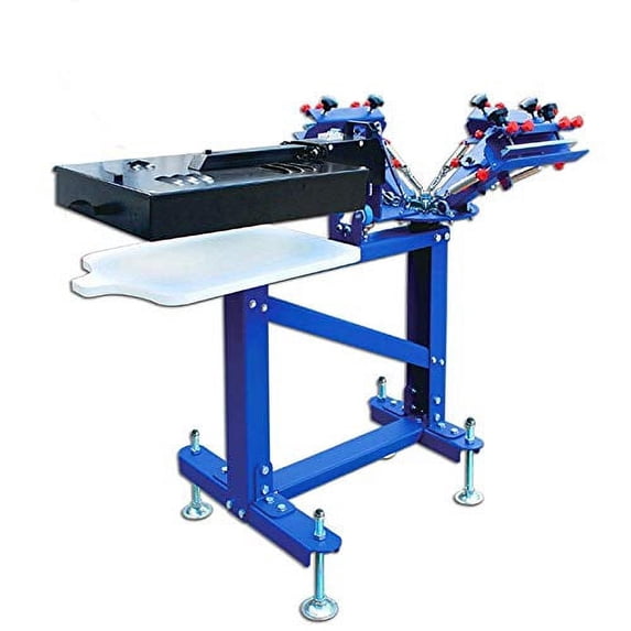 INTBUYING 3 Color 1 Station Micro-adjust Screen Printing Press Flash Dryer Screen Printing Machine DIY Equipment Floor Type