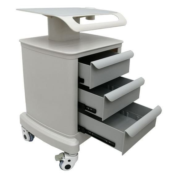 INTBUYING 3 Layers Mobile Trolley Cart with 4 Casters ABS Plastic 66lb Loading Capacity
