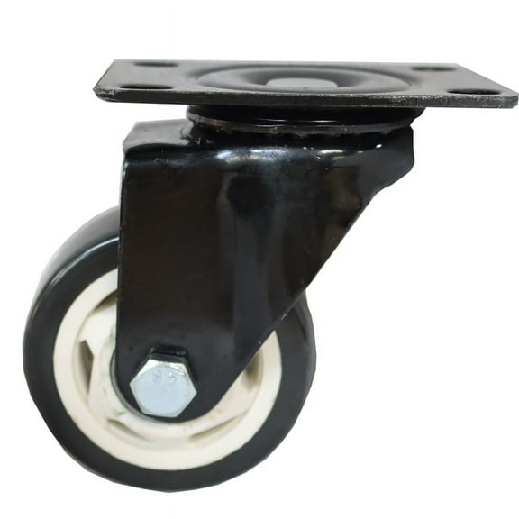 INTBUYING 3" Swivel Caster Polyurethane Wheels Base Top Plate Double Ball Bearing