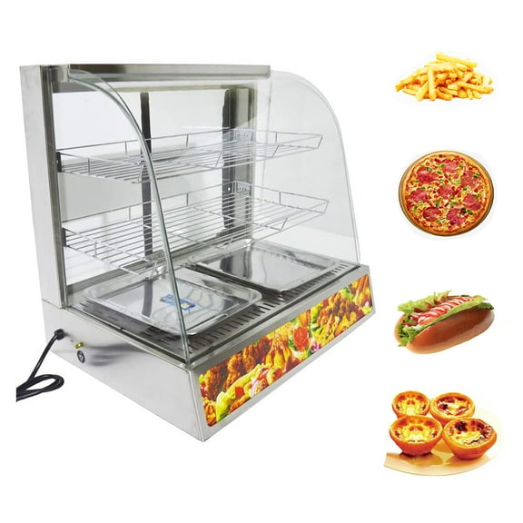 INTBUYING 3 Tiers Electric Food Warmer Dessert Display Cabinet Heated Case 30-110