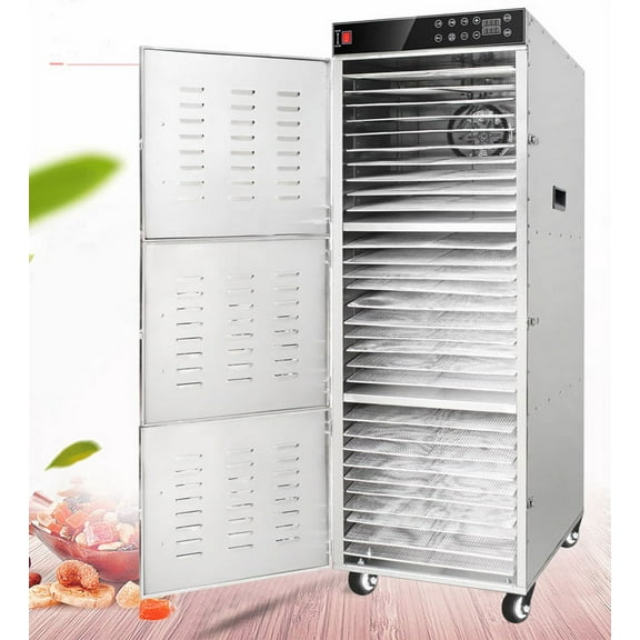 INTBUYING 30 Layer Food Dehydrator Commercial Dehydrator Jerky with Touch Digital Temperature Control Pet Food Dryer Machine Stainless Steel