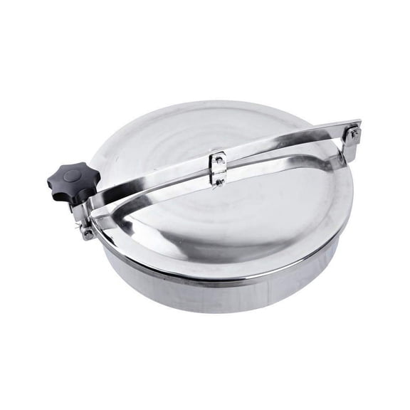 INTBUYING 304 Stainless Steel Circular Non-Pressure Manway atmospheric manhole Cover Sanitary Tank Manway Door 300mm