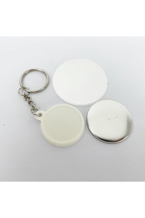 Φ37mm (1-1/2") Key Chain Button Parts for DIY 100 Sets/Pack
