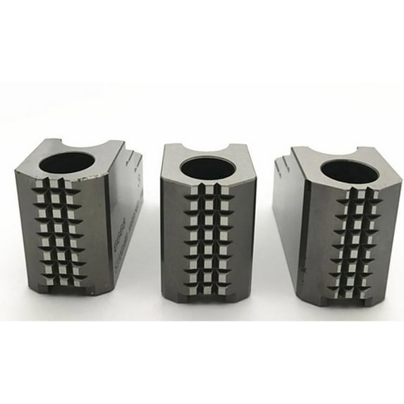 INTBUYING 3PCS 12" Lathe Chuck Hard Jaws Set Hardened Steel Jaws Three Step