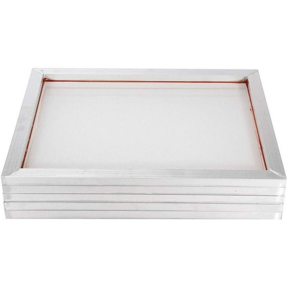 INTBUYING 4-Pack 10.5"x15" Stretched Screen Printing Screen Frame with mesh Aluminum DIY Frame Silk Screen with 180m screen