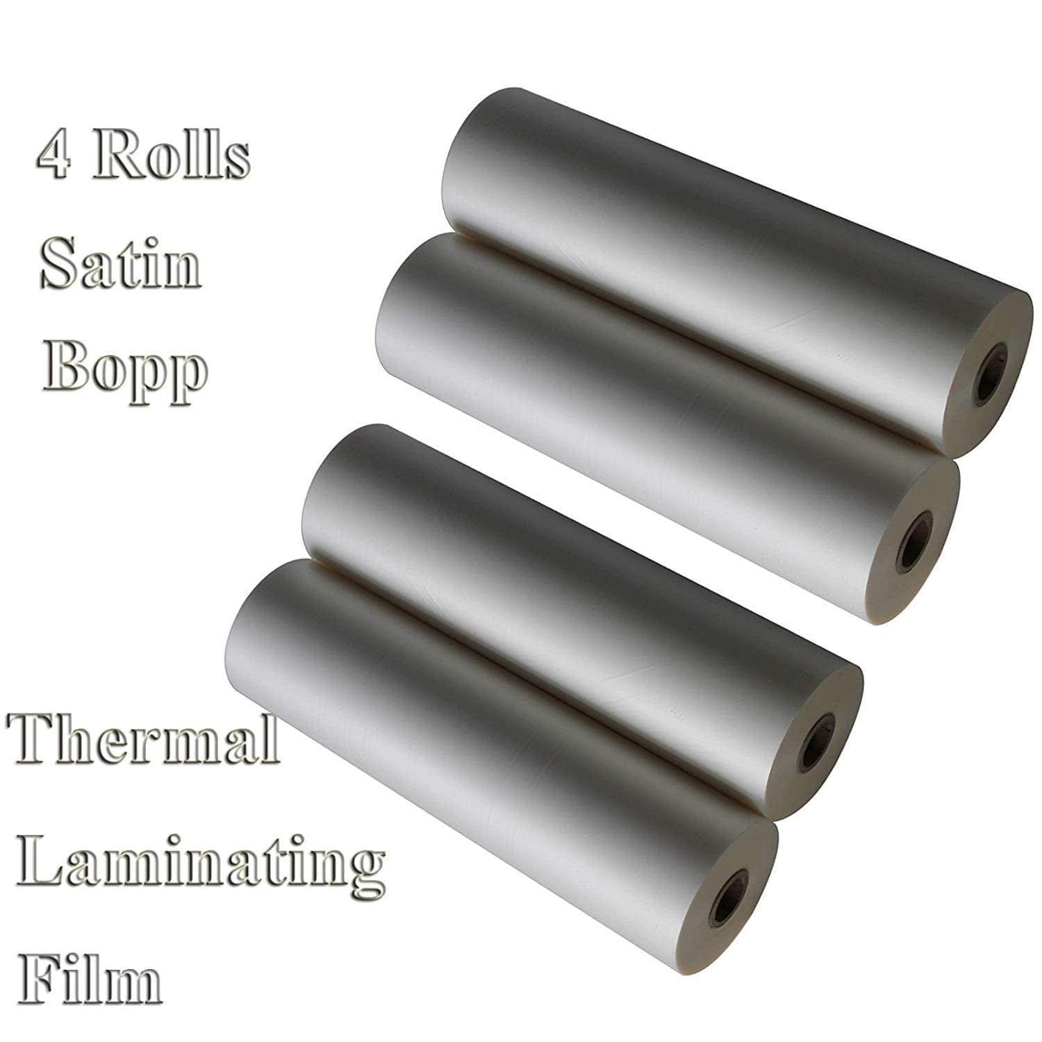 INTBUYING 4 Roll 12.5" X656' (0.32x200M) Matt Satin Roll Thermal Hot Laminating Film for Paper and Photo