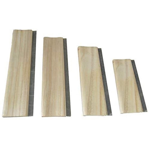 INTBUYING 4 pcs Silk Screen Printing Squeegee Ink Scraper Kick Plate Scratch Board Blade