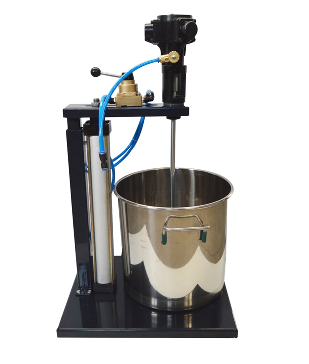 INTBUYING 5 Gallon Automatic Pneumatic Mixer Stainless Steel Tank Barrel Paint with Adjustable Stand