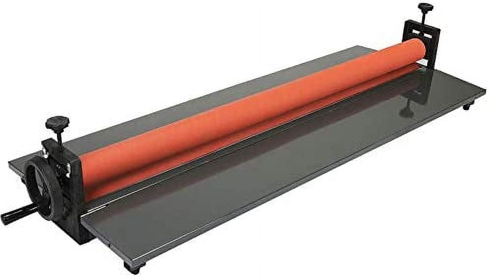 INTBUYING 51in Desktop Cold Laminator Manual Adjustable All Metal Roll Laminating Machine Laminating Photo Vinyl Film Office Tool