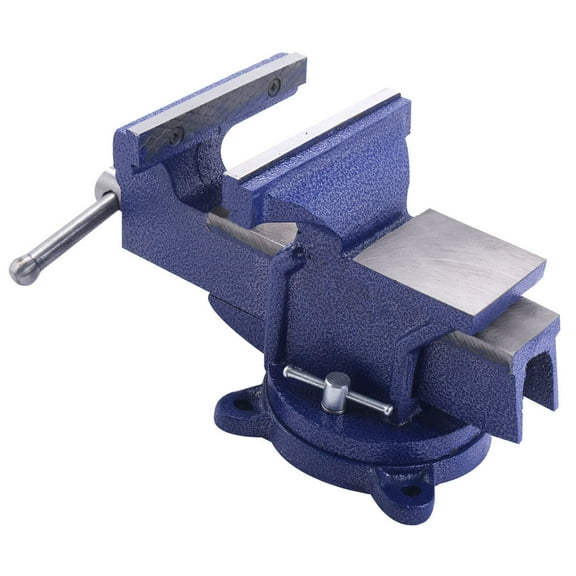 INTBUYING 5inch Bench Vise Table Vice with Swivel Locking Base