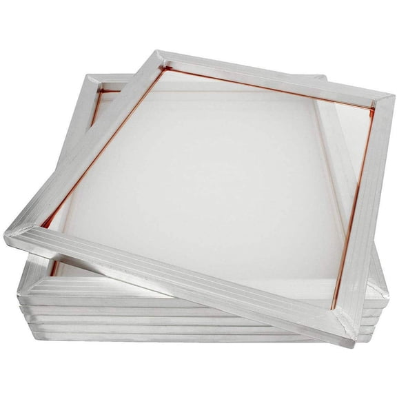INTBUYING 6PCS 10"*14" Aluminum Pre-Stretched Silk Screen Printing Frame with 160 Mesh (64T) White DIY