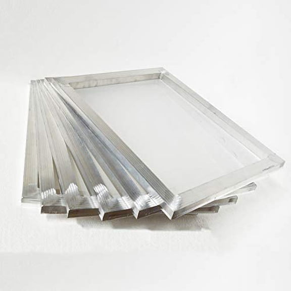 INTBUYING 6Pcs 18"x20" Screen Printing Frame Mesh Pre-Stretched Aluminum Frame (110 (43T) White Mesh)