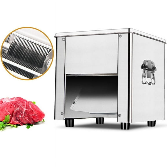 INTBUYING 7mm Electric Meat Slicing Machine Desktop Meat Cutter Slicer Shredding Cutting Machine 110V 1400r/min